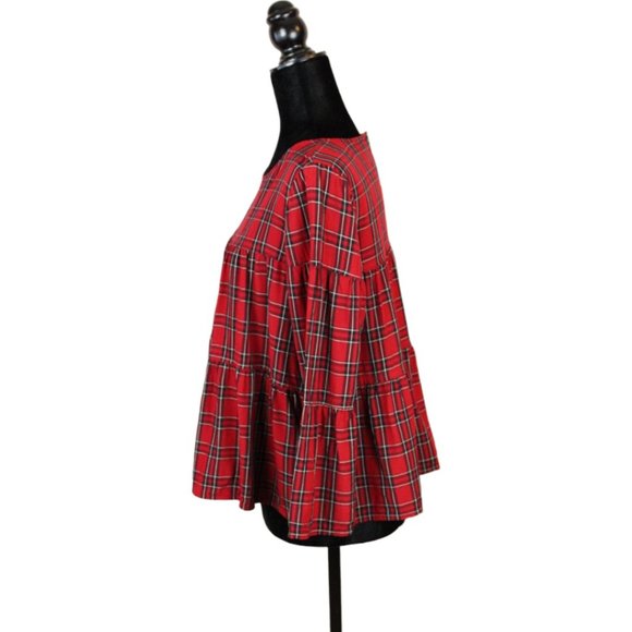 Madewell Scarlet Checkered Blouse - Picture 5 of 10